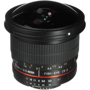  Rokinon 8mm f/3.5 HD Fisheye Lens with Removable Hood for Nikon 