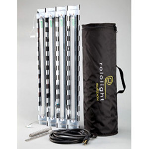  Rololight Softbox 2GO 15" 4 Light Unit, with 12"/30cm 8 Watt Daylight Balanced 5500K Fluorescent Tubes 
