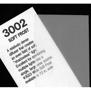  Rosco Cinegel #3002 Soft Frost Filter, 48"x25' Roll 