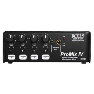 Rolls MX124 Portable 4 Channel Stereo Mixer MX124