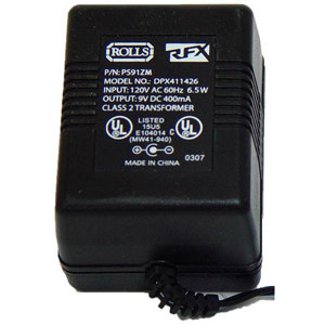 Rolls PS91ZM 9 Volt 400 mA General Purpose AC Adapter: Picture 1 regular