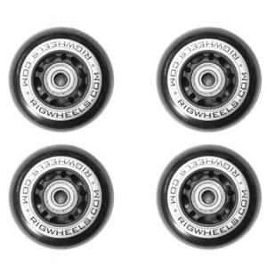  RigWheels 4 Inline Wheels with Bearings and Spacers 