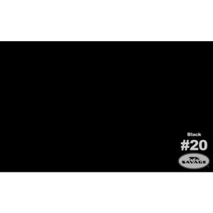  Savage Seamless Background Paper, 140" wide x 50', Black, #20 - Must Be Sent by Truck 