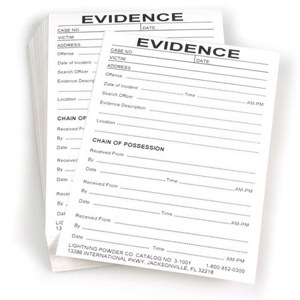  Safariland Chain Of Possession Labels, 100 Pack 