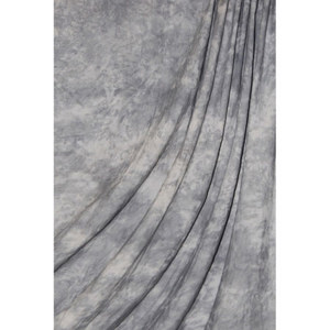  Savage Accent Series, 10x12' Dyed Crushed Muslin Background, Style; Gray Skies, Color: Medium Gray with White Swirls 