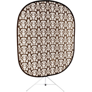  Savage Accent Retro Collapsible Background 5x6' Kit with Stand, Antique Black 