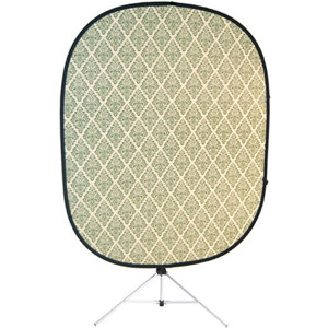  Savage 5x6' Accent Retro Collapsible Background Kit with Stand, Green 