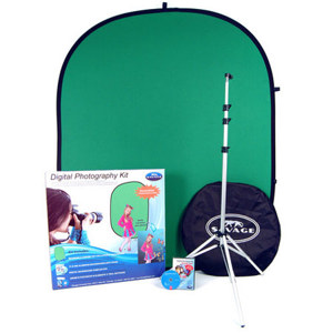  Savage Digital Photography Kit, with Chroma Key Background, Stand, 120 Backgrounds on DVD & Trial Version Photoshop Elements 9 