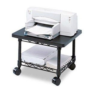  Safco SAF5206 Underdesk Printer/Fax 1-Shelf Stand - 19W x 16D x 13.5H", Black 