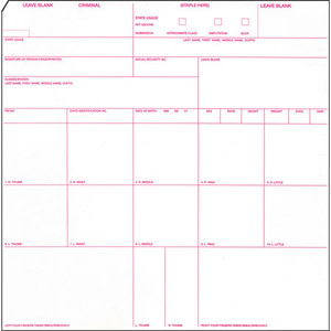  Safariland High Contrast Booking Cards, Pack of 250 