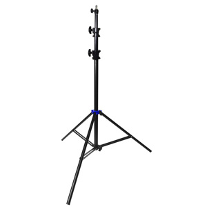  Savage 10' 3-Section Heavy Duty Air-Cushioned Light Stand, 3 Section with 2 Risers, Black. 