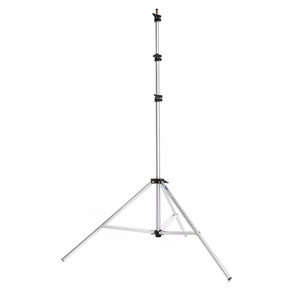  Savage 10' Aluminum Air-Cushioned Lightstand, Three Section, 5/8" Top Stud with 1/4"-20 Thread. 