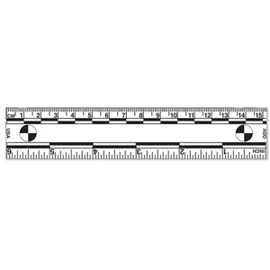  Safariland 6" Magnetic Ruler, White 