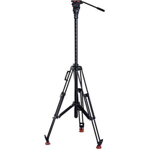  Sachtler Soom FSB-6 Tripod System with FSB-6 Fluid Head, Soom Aluminum Tripod, Soom Tube, Tri-Spreader, Rubber Feet and Bag, Supports 13 lbs, Maximum Height 94" 