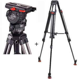  Sachtler 0775 System FSB8 /SL MFC with FSB 8 Fluid Head, Carbon Fiber Tripod Legs Speed Lock 75 CF, Set Mid-Level Spreader 75 and Padded Bag DV 75 S, Supports 20 lbs, Maximum Height 63" 