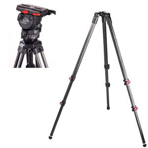  Sachtler FSB 8 / 2 HD M: FSB 8 fluid head (0707) + tripod ENG 75/2 D HD (S2034-0001) + set mid-level spreader 75 HD (7008) + padded bag (9108) 