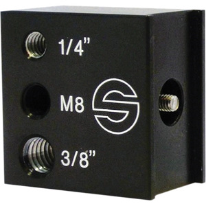  Sachtler Adapter with Tap Holes 1/4", M8 and 3/8" for Additional Accessories 