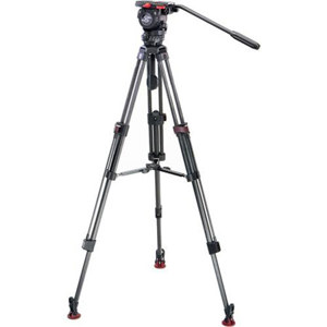  Sachtler FSB-6 Carbon Tripod System with FSB-6 Fluid Head, 2-Stage Tripod, Mid-Level Spreader and Padded Case, Supports 13.2 lbs 