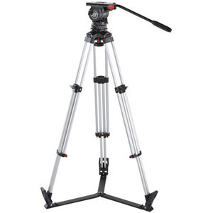  Sachtler 10 SB 100mm with DV 10 SB Fluid Head, Aluminum Tripod Legs DA 100 L, Spreader SP 100, & Cover 100 II, Supports 26 lbs., Maximum Height 62" 
