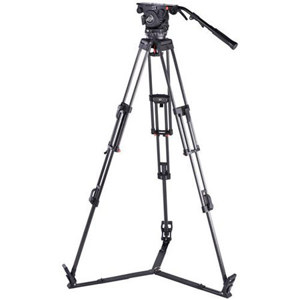  Sachtler 1962 System 7+7 ENG 2 CF with Cine 7+7 HD Fluid Head, Carbon Fiber Tripod Legs ENG 2 CF, Spreader SP 100, Padded Bag ENG 2, Supports 48 lbs, Maximum Height 67" 