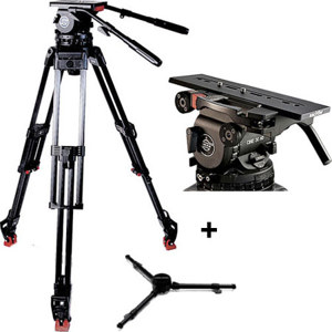  Sachtler Video 30 EFP 2 MCF Tripod System with Cine 30 HD Plus Fluid Head, EFP 2 CF Tripod, Mid-Level Spreader 100/150, Rubber Feet 100/150, Supports 77 lbs. 