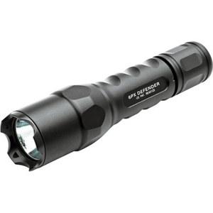 SureFire 6PX Defender LED Flashlight, 320 Lumens Max Output, White LED Emitter, Click-Type Activation Tailcap 