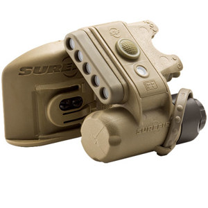  SureFire HL1-C-TN Helmet Light, with Red, White & Infrared LEDs, Color: Coyote Tan 