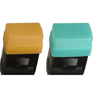  Sto-Fen Green and Gold Colored Omni-Bounce Set for the Canon 580EX Flash 