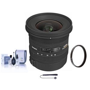  Sigma 10-20mm f/3.5 EX DC HSM AF Zoom Lens Kit with USA Warranty, for Canon EOS Digital SLR Cameras. with Tiffen 82mm UV Filter, Lens Cap Leash, Professional Lens Cleaning Kit 