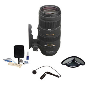 Sigma 120-400mm f/4.5-5.6 DG APO OS HSM AutoFocus Lens for Sony Digital Cameras - USA Warranty - Bundle - with Pro Optic 77mm Digital Essentials Filter Kit, Lens Cap Leash,Professional Lens Cleaning Kit