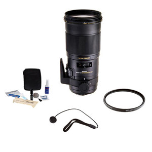  Sigma 180mm f/2.8 EX DG OS HSM APO Macro Lens for Nikon DSLR Cameras - Bundle - with Pro Optic Pro Digital 86mm MC UV Filter, Flashpoint CapKeeper CK-2, & Adorama Cleaning Kit for Optics & Cameras 