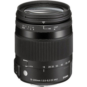  Sigma 18-200mm f/3.5-6.3 DC Macro OS HSM Lens for  Cameras 