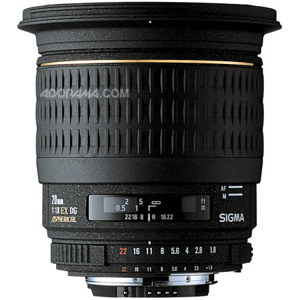 Sigma 20mm f/1.8 EX Aspherical DG DF RF AutoFocus Super Wide Angle Lens 411306