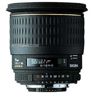  Sigma 24mm f/1.8 EX Aspherical DG DF Macro AutoFocus Wide Angle Lens with Hood for Pentax AF Cameras - USA Warranty 