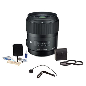  Sigma 35mm f/1.4 DG HSM ART Lens for Pentax DSLR Cameras, USA Warranty - Bundle - with Pro Optic 67mm Filter Kit (Ultra Violet, Circular Polarizer, Neutral Density 2), Flashpoint Lens Cap Leash, and Adorama Cleaning Kit for Optics & Cameras 