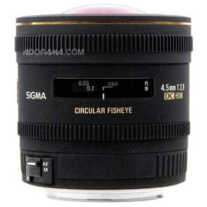  Sigma 4.5mm f/2.8 EX DC HSM Circular Fisheye Auto Focus Lens for  Digital Cameras - USA Warranty 