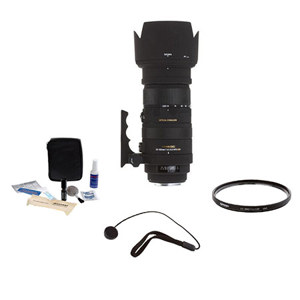  Sigma 50-500mm f/4.5-6.3 APO DG OS HSM Lens Kit,for Canon EOS Cameras with Tiffen 86mm UV Filter, Lens Cap Leash, Professional Lens Cleaning Kit 