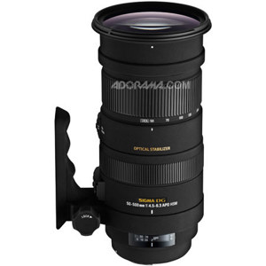 Sigma 50-500mm f/4.5-6.3 APO DG OS HSM Telephoto Zoom Lens for  SLR Cameras - USA Warranty 