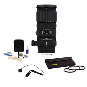  Sigma 70-200mm f/2.8 EX DG OS HSM Auto Focus Lens Kit, for Canon EOS, with Tiffen 77mm Photo Essentials Filter Kit, Lens Cap Leash, Professional Lens Cleaning Kit 