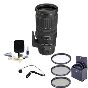  Sigma 70-200mm f/2.8 EX DG OS HSM AF Lens Kit,for Nikon AF with Tiffen 77mm Photo Essentials Filter Kit, Lens Cap Leash, Professional Lens Cleaning Kit 