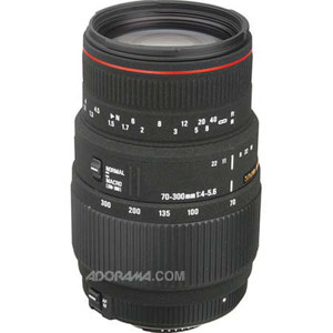 Sigma 70-300mm f/4-5.6 APO DG (Motorized) Macro Telephoto Zoom Lens for Nikon BIM Cameras - USA Warranty 
