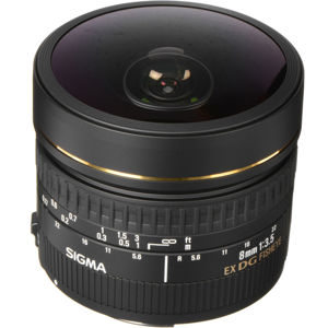  Sigma 8mm f/3.5 EX DG Circular Fisheye Auto Focus Lens for Canon EOS Cameras - USA Warranty 