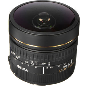  Sigma 8mm f/3.5 EX DG Circular Fisheye Auto Focus Lens for  Cameras - USA Warranty 