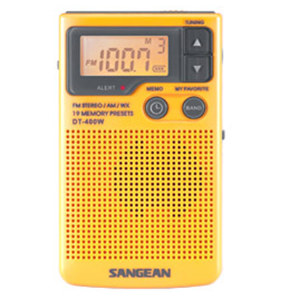 Sangean AM/FM Digital Weather Alert Pocket Radio DT-400W