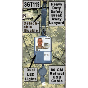 Stanley Global Smart Badge CAC ID Holder and Retractable USB Smart Card Reader SGT119