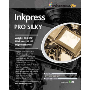  Inkpress Pro, Silky Silky Inkjet Paper, 12 mil, 300gsm, 24"x100' Roll 