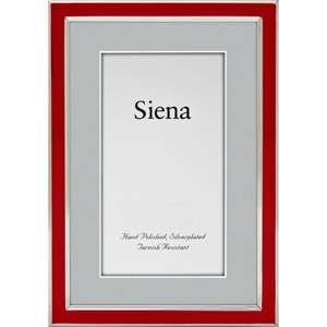 Tizo Design Siena Narrow Enamel Collection 4x6" Frame 5120RED-46