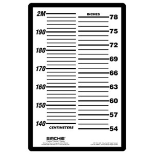  Sirchie Identification Height Screen, Mounted, English/Metric 