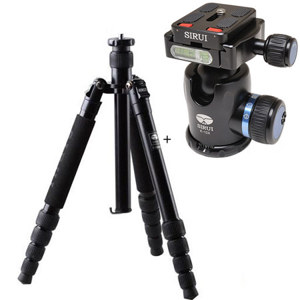 Sirui T-1005X 5-Section Aluminum Tripod, Max Height 51", Supports 22 lbs. with  K-10X 33mm Ballhead with Quick Release, 