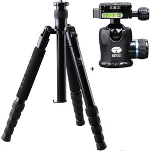  Sirui T-2005X 5-Section Aluminum Tripod, Max Height 56", Supports 26.5 lbs with  K-20X 38mm Ballhead with Quick Release 